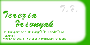 terezia hrivnyak business card